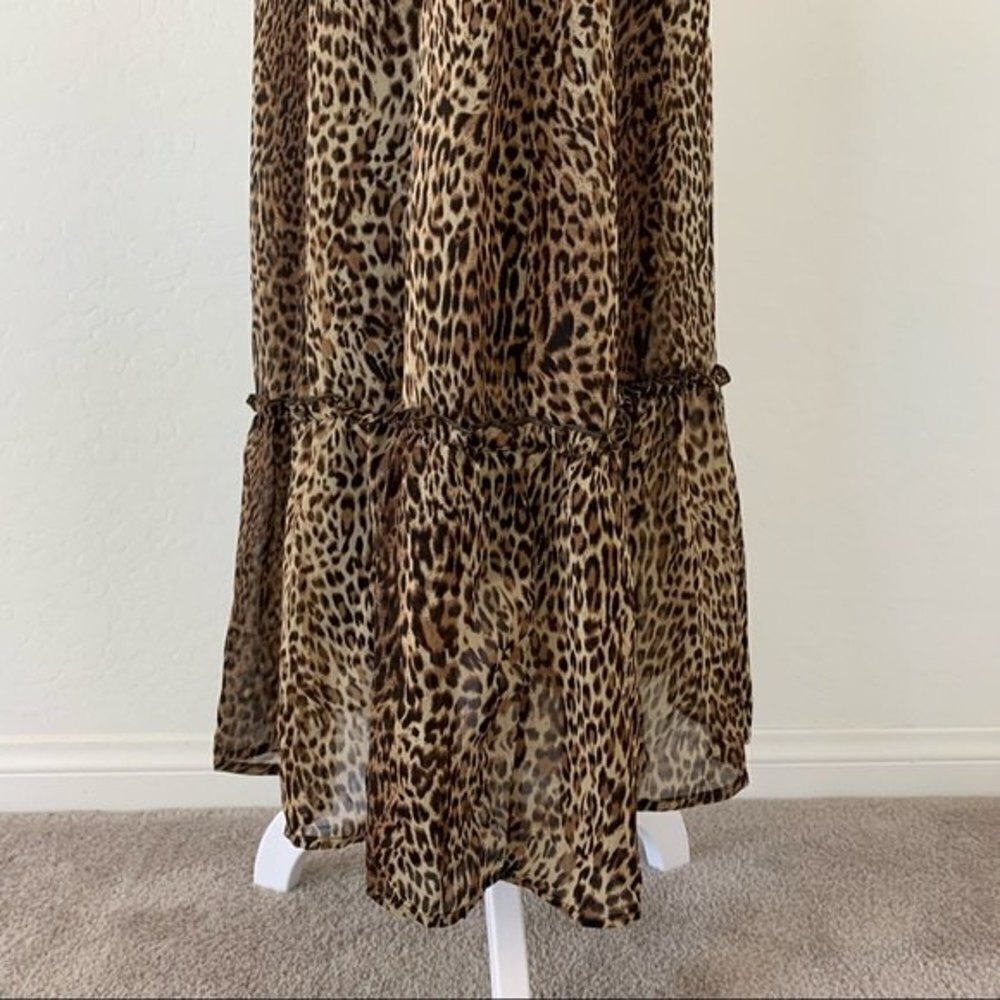 Forever 21 Strapless Leopard Print Maxi Dress - Brown, Black - Picture 4 of 8